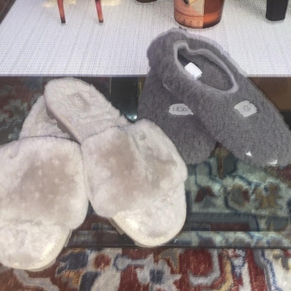 Ugg Cozette Slipper,size8 light gray,/shearling slippers dark grey is size7 - Picture 12 of 12